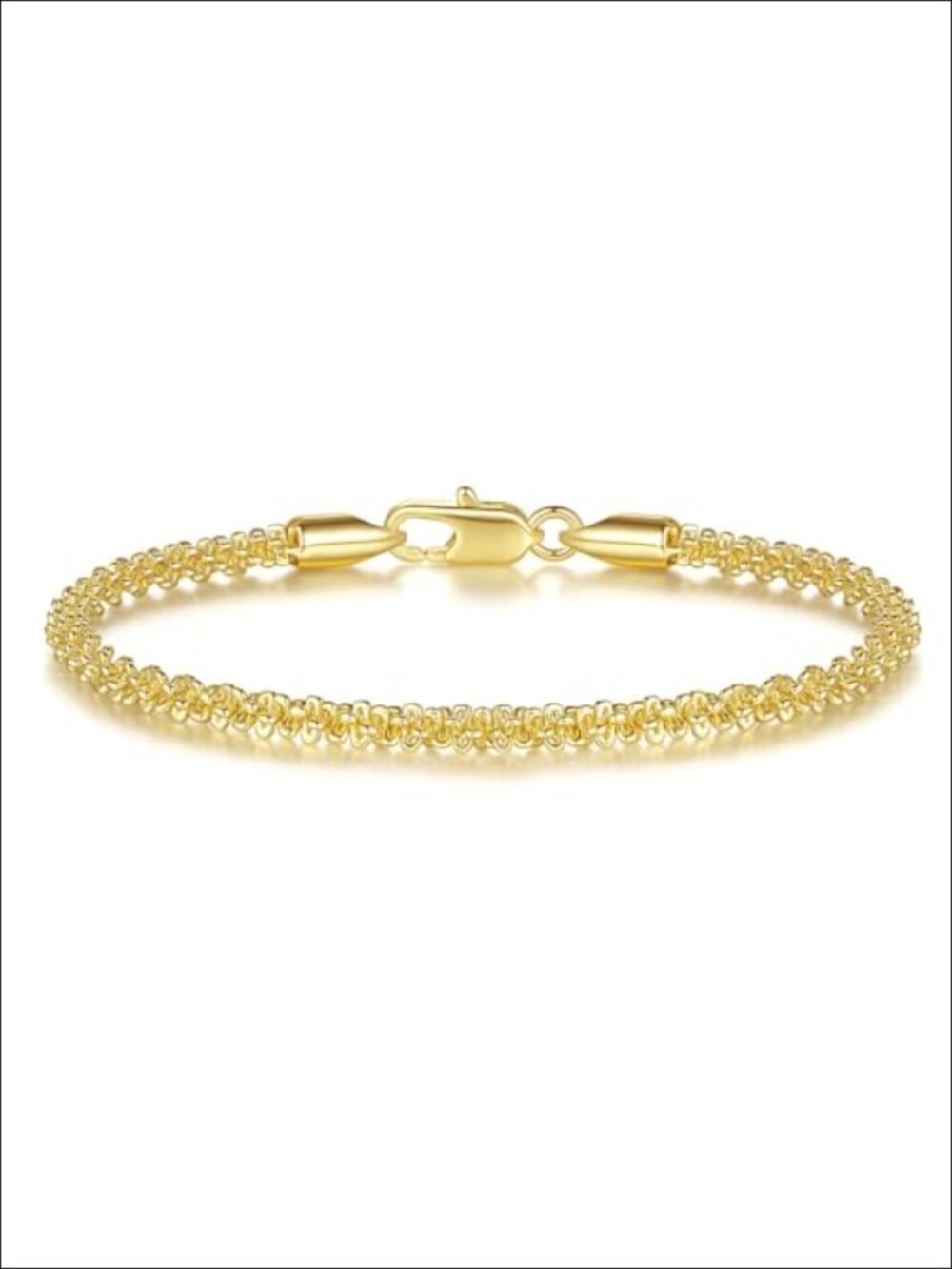 Starry Rope Chain Design Gold Plated Bracelet for Women - Secure Lobster Clasp